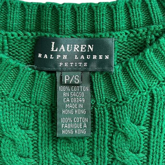 Lauren Ralph Lauren Old Money Crown Sweater Tennis Prep Preppy Petite Small - Picture 4 of 7
